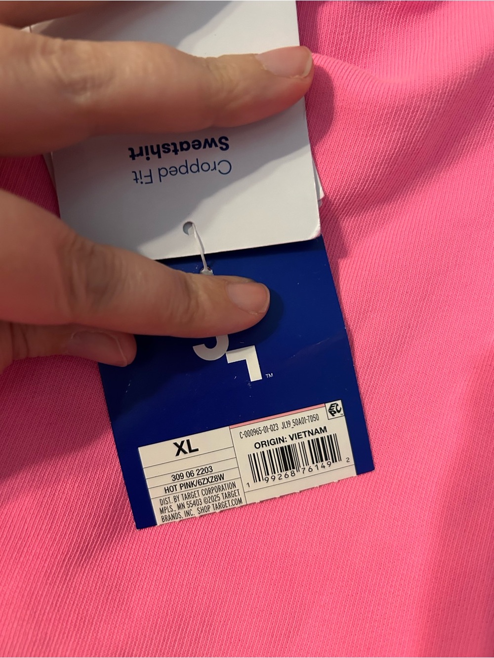 JoyLab Cropped Fit Off-Shoulder Sweatshirt - Picture 5 of 7